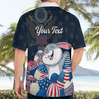 American Easter Day 2024 Hawaiian Shirt Bunny With US Easter Eggs - Wonder Print Shop