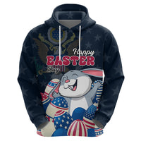 American Easter Day 2024 Hoodie Bunny With US Easter Eggs - Wonder Print Shop