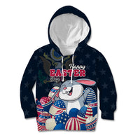 American Easter Day 2024 Kid Hoodie Bunny With US Easter Eggs - Wonder Print Shop