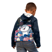 American Easter Day 2024 Kid Hoodie Bunny With US Easter Eggs - Wonder Print Shop