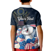 American Easter Day 2024 Kid Polo Shirt Bunny With US Easter Eggs - Wonder Print Shop