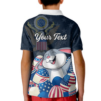 American Easter Day 2024 Kid Polo Shirt Bunny With US Easter Eggs - Wonder Print Shop