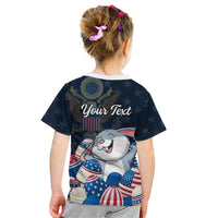 American Easter Day 2024 Kid T Shirt Bunny With US Easter Eggs - Wonder Print Shop