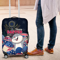American Easter Day 2024 Luggage Cover Bunny With US Easter Eggs - Wonder Print Shop