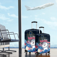 American Easter Day 2024 Luggage Cover Bunny With US Easter Eggs - Wonder Print Shop