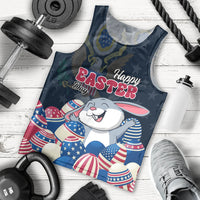 American Easter Day 2024 Men Tank Top Bunny With US Easter Eggs - Wonder Print Shop