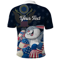 American Easter Day 2024 Polo Shirt Bunny With US Easter Eggs - Wonder Print Shop