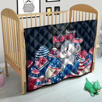 American Easter Day 2024 Quilt Bunny With US Easter Eggs - Wonder Print Shop