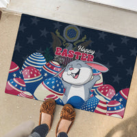 American Easter Day 2024 Rubber Doormat Bunny With US Easter Eggs - Wonder Print Shop