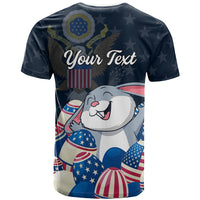 American Easter Day 2024 T Shirt Bunny With US Easter Eggs - Wonder Print Shop