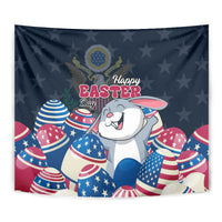 American Easter Day 2024 Tapestry Bunny With US Easter Eggs - Wonder Print Shop