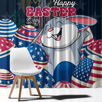 American Easter Day 2024 Window Curtain Bunny With US Easter Eggs - Wonder Print Shop