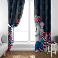 American Easter Day 2024 Window Curtain Bunny With US Easter Eggs - Wonder Print Shop