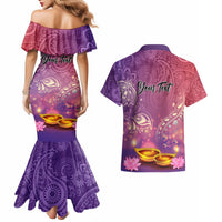 Puthandu Vazthukal 2024 Couples Matching Mermaid Dress and Hawaiian Shirt Happy Tamil New Year - Wonder Print Shop