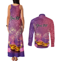 Puthandu Vazthukal 2024 Couples Matching Tank Maxi Dress and Long Sleeve Button Shirt Happy Tamil New Year - Wonder Print Shop