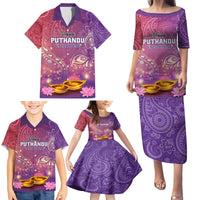 Puthandu Vazthukal 2024 Family Matching Puletasi and Hawaiian Shirt Happy Tamil New Year - Wonder Print Shop