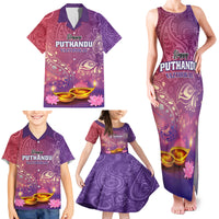 Puthandu Vazthukal 2024 Family Matching Tank Maxi Dress and Hawaiian Shirt Happy Tamil New Year - Wonder Print Shop