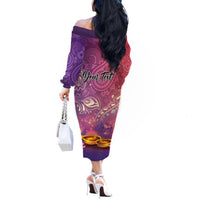 Puthandu Vazthukal 2024 Off The Shoulder Long Sleeve Dress Happy Tamil New Year - Wonder Print Shop