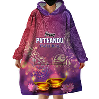 Puthandu Vazthukal 2024 Wearable Blanket Hoodie Happy Tamil New Year - Wonder Print Shop