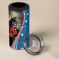 US Memorial Day 2025 4 in 1 Can Cooler Tumbler Remembering Our Fallen Heroes