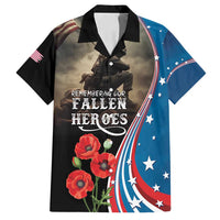 US Memorial Day 2025 Family Matching Off Shoulder Short Dress and Hawaiian Shirt Remembering Our Fallen Heroes