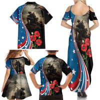 US Memorial Day 2025 Family Matching Summer Maxi Dress and Hawaiian Shirt Remembering Our Fallen Heroes
