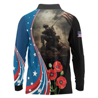 US Memorial Day 2025 Long Sleeve Polo Shirt Remembering Our Fallen Heroes
