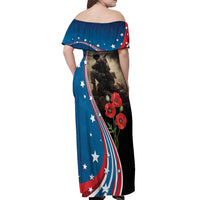 US Memorial Day 2025 Off Shoulder Maxi Dress Remembering Our Fallen Heroes