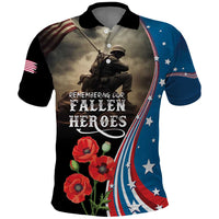 US Memorial Day 2025 Polo Shirt Remembering Our Fallen Heroes