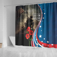 US Memorial Day 2025 Shower Curtain Remembering Our Fallen Heroes