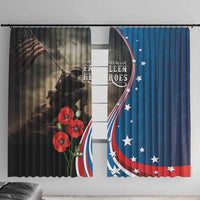 US Memorial Day 2025 Window Curtain Remembering Our Fallen Heroes
