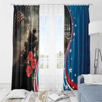 US Memorial Day 2025 Window Curtain Remembering Our Fallen Heroes