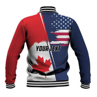 Personalized Canada Goose x USA Band Eagle Faced Off Baseball Jacket