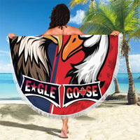 Canada Goose x USA Band Eagle Faced Off Beach Blanket