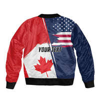 Personalized Canada Goose x USA Band Eagle Faced Off Bomber Jacket