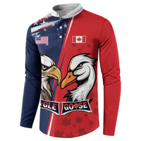 Personalized Canada Goose x USA Band Eagle Faced Off Button Sweatshirt