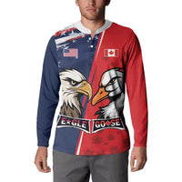Personalized Canada Goose x USA Band Eagle Faced Off Button Sweatshirt