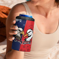 Personalized Canada Goose x USA Band Eagle Faced Off 4 in 1 Can Cooler Tumbler
