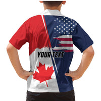 Personalized Canada Goose x USA Band Eagle Faced Off Family Matching Mermaid Dress and Hawaiian Shirt