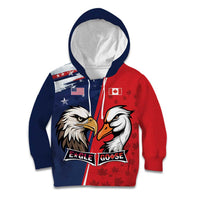 Personalized Canada Goose x USA Band Eagle Faced Off Kid Hoodie