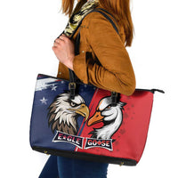 Canada Goose x USA Band Eagle Faced Off Leather Tote Bag