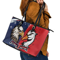Canada Goose x USA Band Eagle Faced Off Leather Tote Bag