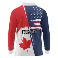 Personalized Canada Goose x USA Band Eagle Faced Off Long Sleeve Polo Shirt