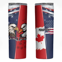Personalized Canada Goose x USA Band Eagle Faced Off Skinny Tumbler