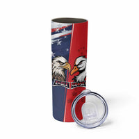 Personalized Canada Goose x USA Band Eagle Faced Off Skinny Tumbler