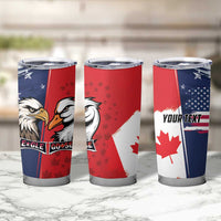 Personalized Canada Goose x USA Band Eagle Faced Off Tumbler Cup