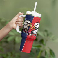 Personalized Canada Goose x USA Band Eagle Faced Off Tumbler With Handle