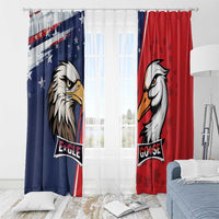 Canada Goose x USA Band Eagle Faced Off Window Curtain