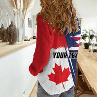 Personalized Canada Goose x USA Band Eagle Faced Off Women Casual Shirt