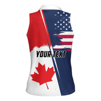 Personalized Canada Goose x USA Band Eagle Faced Off Women Sleeveless Polo Shirt